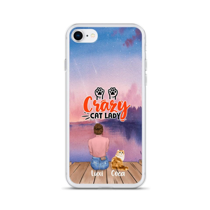 Custom Personalized Cat Mom Phone Case - Upto 5 Cats - Gift Idea For Cat Lover - Best Cat Mom Ever - Case For iPhone And Samsung