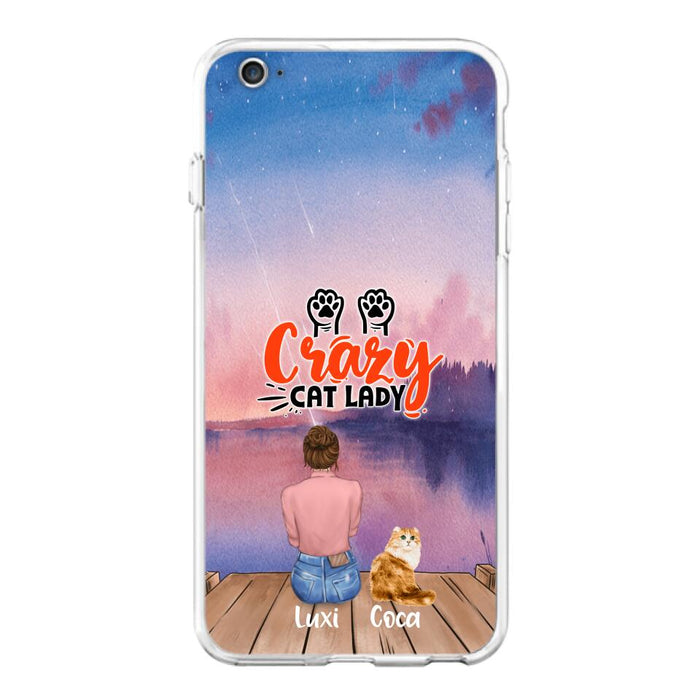 Custom Personalized Cat Mom Phone Case - Upto 5 Cats - Gift Idea For Cat Lover - Best Cat Mom Ever - Case For iPhone And Samsung