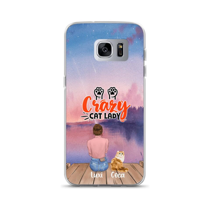 Custom Personalized Cat Mom Phone Case - Upto 5 Cats - Gift Idea For Cat Lover - Best Cat Mom Ever - Case For iPhone And Samsung