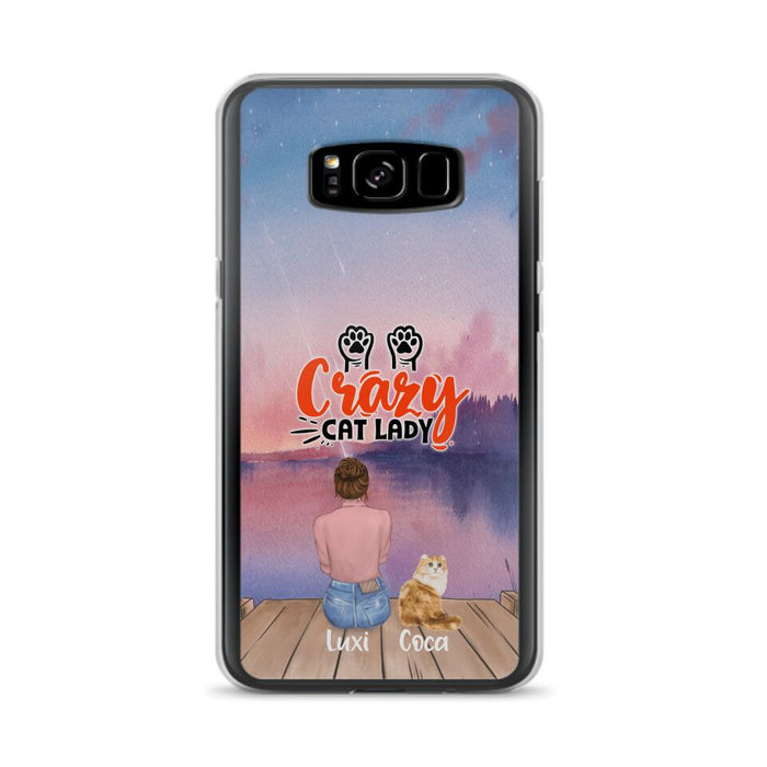 Custom Personalized Cat Mom Phone Case - Upto 5 Cats - Gift Idea For Cat Lover - Best Cat Mom Ever - Case For iPhone And Samsung