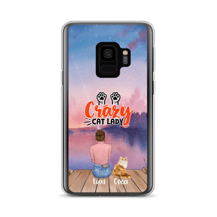 Custom Personalized Cat Mom Phone Case - Upto 5 Cats - Gift Idea For Cat Lover - Best Cat Mom Ever - Case For iPhone And Samsung