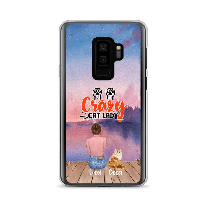 Custom Personalized Cat Mom Phone Case - Upto 5 Cats - Gift Idea For Cat Lover - Best Cat Mom Ever - Case For iPhone And Samsung