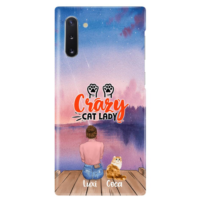 Custom Personalized Cat Mom Phone Case - Upto 5 Cats - Gift Idea For Cat Lover - Best Cat Mom Ever - Case For iPhone And Samsung