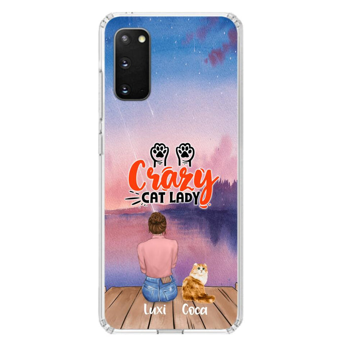 Custom Personalized Cat Mom Phone Case - Upto 5 Cats - Gift Idea For Cat Lover - Best Cat Mom Ever - Case For iPhone And Samsung