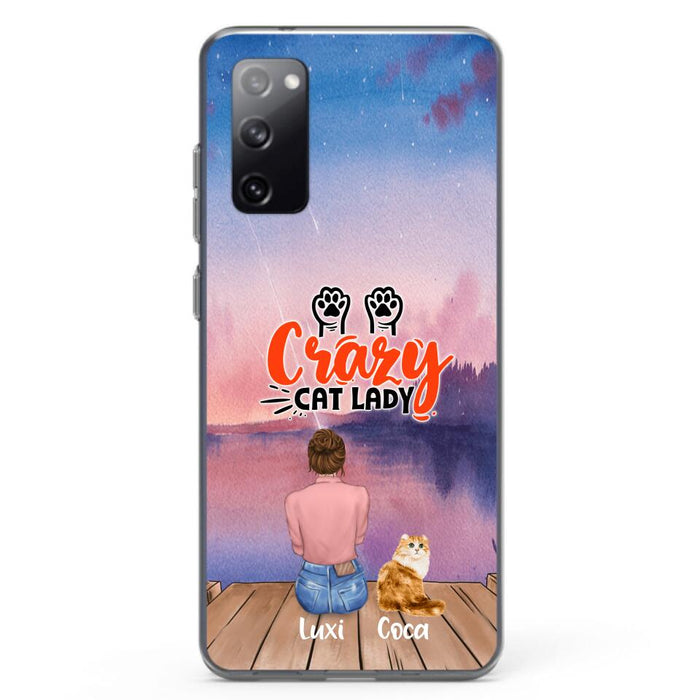 Custom Personalized Cat Mom Phone Case - Upto 5 Cats - Gift Idea For Cat Lover - Best Cat Mom Ever - Case For iPhone And Samsung