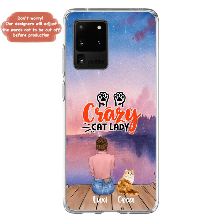 Custom Personalized Cat Mom Phone Case - Upto 5 Cats - Gift Idea For Cat Lover - Best Cat Mom Ever - Case For iPhone And Samsung