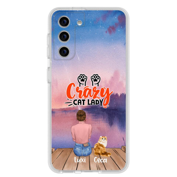 Custom Personalized Cat Mom Phone Case - Upto 5 Cats - Gift Idea For Cat Lover - Best Cat Mom Ever - Case For iPhone And Samsung