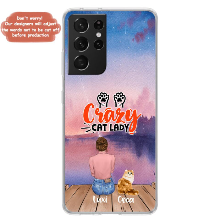 Custom Personalized Cat Mom Phone Case - Upto 5 Cats - Gift Idea For Cat Lover - Best Cat Mom Ever - Case For iPhone And Samsung