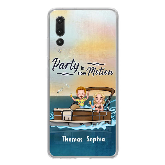 Custom Personalized Pontoon Couple/ Queen/ Captain Phone Case - Pontoon Gift Idea - Husband And Wife Pontoon Partners For Life - Case For Xiaomi, Oppo And Huawei