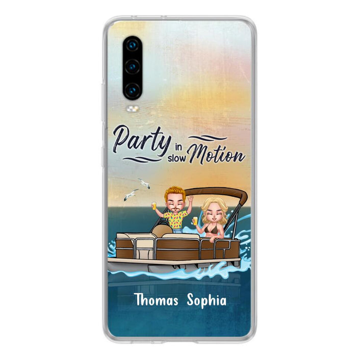 Custom Personalized Pontoon Couple/ Queen/ Captain Phone Case - Pontoon Gift Idea - Husband And Wife Pontoon Partners For Life - Case For Xiaomi, Oppo And Huawei