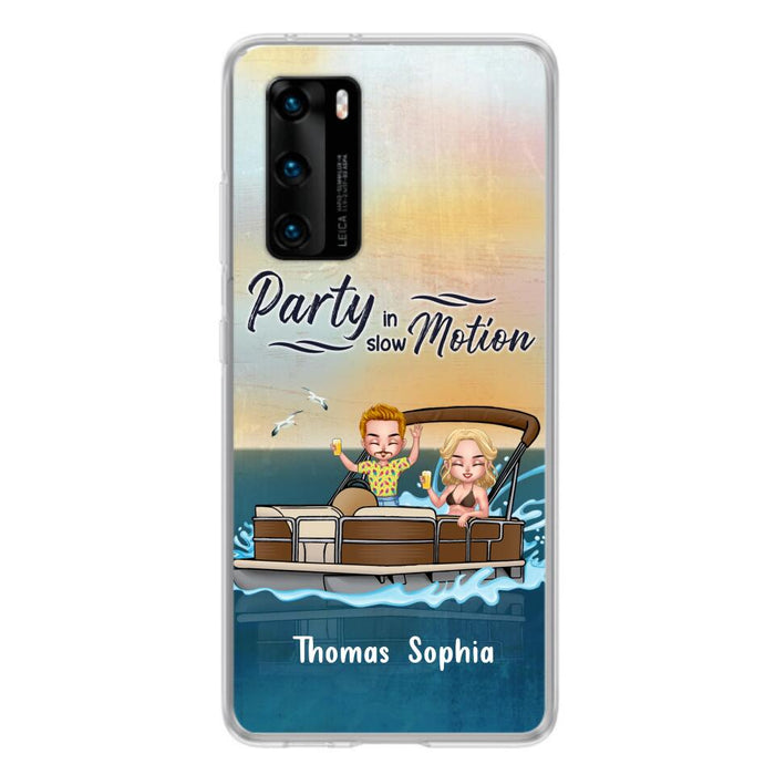 Custom Personalized Pontoon Couple/ Queen/ Captain Phone Case - Pontoon Gift Idea - Husband And Wife Pontoon Partners For Life - Case For Xiaomi, Oppo And Huawei