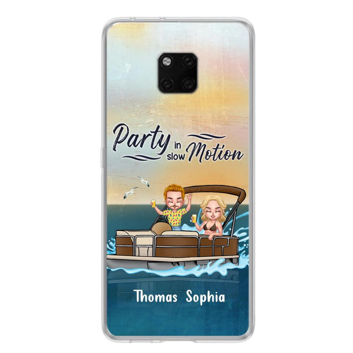 Custom Personalized Pontoon Couple/ Queen/ Captain Phone Case - Pontoon Gift Idea - Husband And Wife Pontoon Partners For Life - Case For Xiaomi, Oppo And Huawei