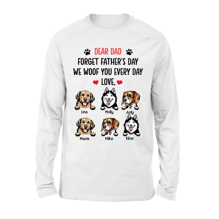 Custom Personalized Front Pet Shirt/ Hoodie - Gift Idea For Father's Day - We Woof You Everyday