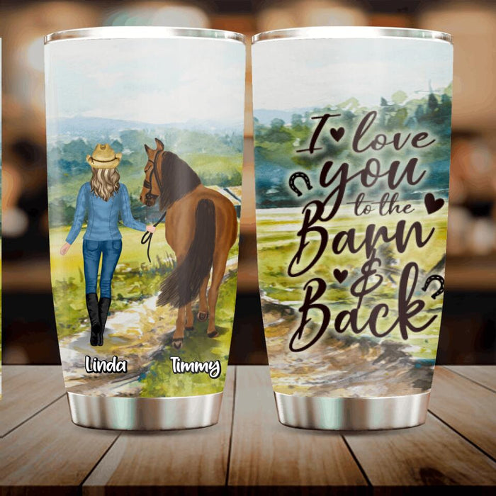 Custom Personalized Horse Girl Tumbler - Upto 4 Horses - Best Gift For Horse Lovers - Never Walk Alone