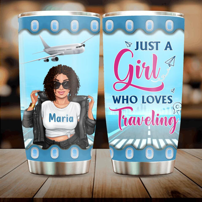 Custom Personalized Catch Flights Not Feelings Tumbler - Gift Idea For Bestie/ Traveling Lover