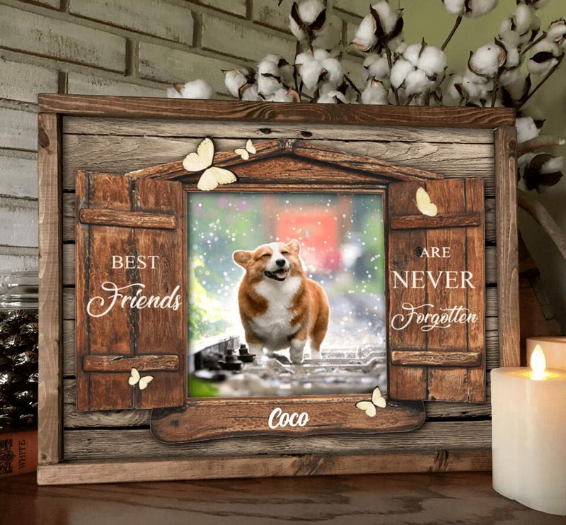 Personalized Memorial Pet Custom Photo Poster - Memorial Gift Idea - Best Friends Are Never Forgotten