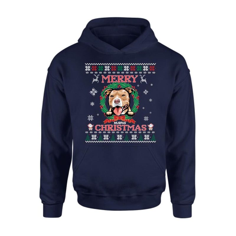 Personalized Dog Sweatshirt - Up to 5 Dogs - Best Gift For Dog Lover - Merry Christmas