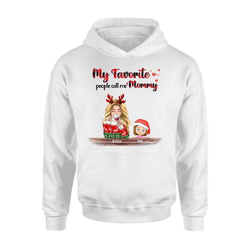 Personalized Mommy And Kids Xmas Sweatshirt/Hoodie/T-Shirt - Mom With Up to 5 Kids - Christmas Gift For Mom - T1IGHH