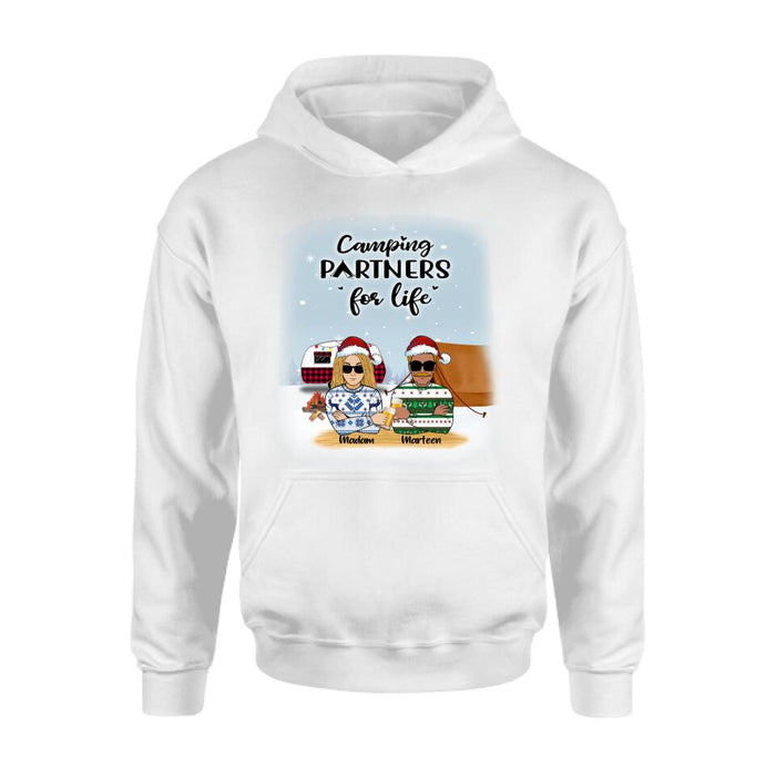 Custom Personalized Camping Front View Sweater/T-shirt - Gift For Camping Lovers - Camping Partners For Life