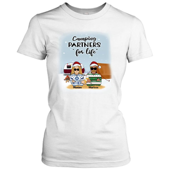 Custom Personalized Camping Front View Sweater/T-shirt - Gift For Camping Lovers - Camping Partners For Life