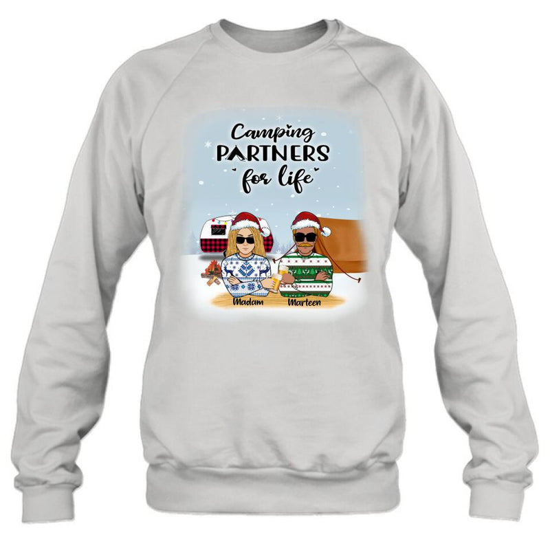 Personalized Camping Front View Sweater/T-shirt - Gift For Camping Lovers - Camping Partners For Life
