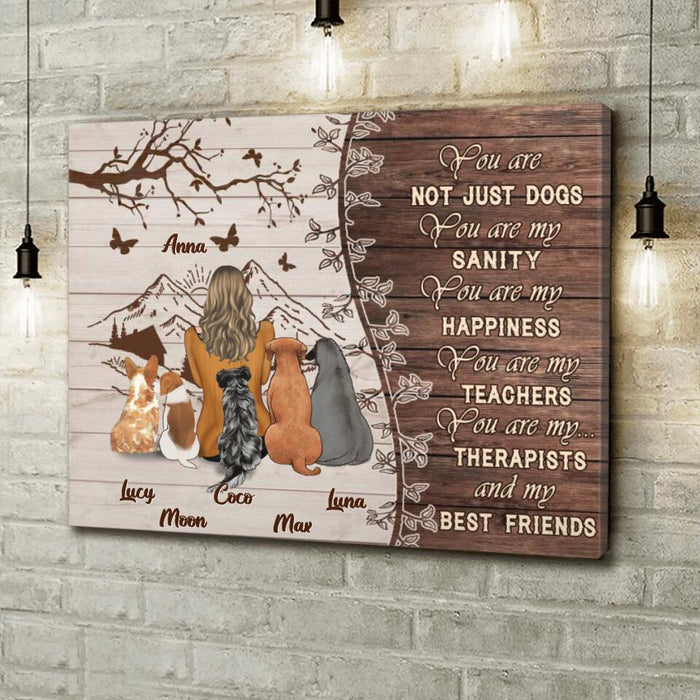 Custom Personalized Pet Mom/ Pet Dad Canvas - Gift Idea For Pet Lover with up to 5 Pets - You Are My Sanity