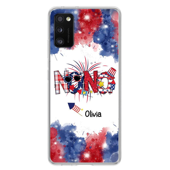 Custom Personalized Grandma Phone Case - 4th of July Mimi Phone Case With Child Names - Up To 10 Children - Gift Idea For Grandma - Cases For Iphone And Samsung