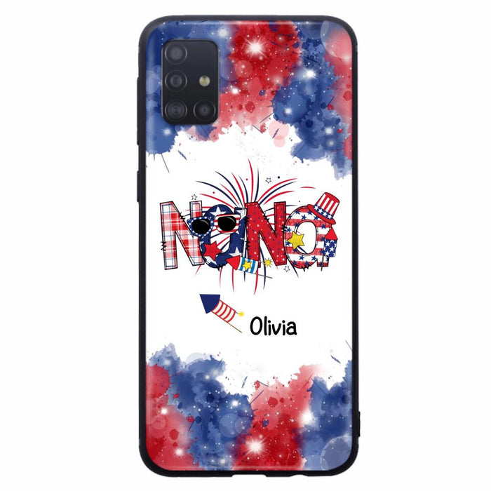 Custom Personalized Grandma Phone Case - 4th of July Mimi Phone Case With Child Names - Up To 10 Children - Gift Idea For Grandma - Cases For Iphone And Samsung