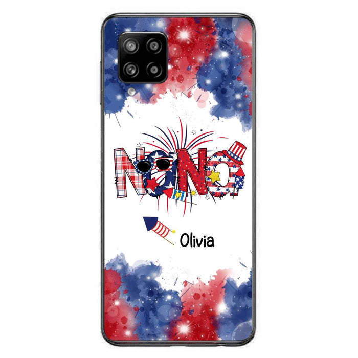 Custom Personalized Grandma Phone Case - 4th of July Mimi Phone Case With Child Names - Up To 10 Children - Gift Idea For Grandma - Cases For Iphone And Samsung