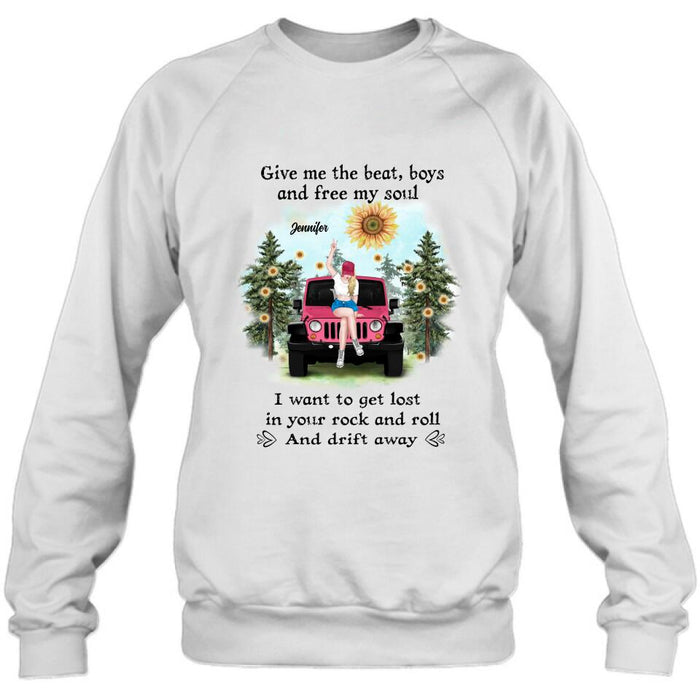 Custom Personalized Off-road Girl Unisex/ Sweatshirt/ Hoodie/ Long Sleeve - Gift For Best Friend - I Want To Get Lost In Your Rock And Roll