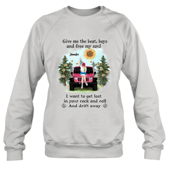 Custom Personalized Off-road Girl Unisex/ Sweatshirt/ Hoodie/ Long Sleeve - Gift For Best Friend - I Want To Get Lost In Your Rock And Roll