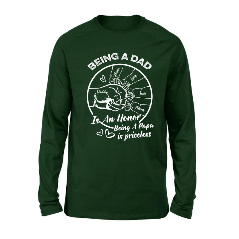 Personalized Happy Father's Day Shirt - Gift Idea From Daughter/Son To Dad - Being A Dad Is An Honor
