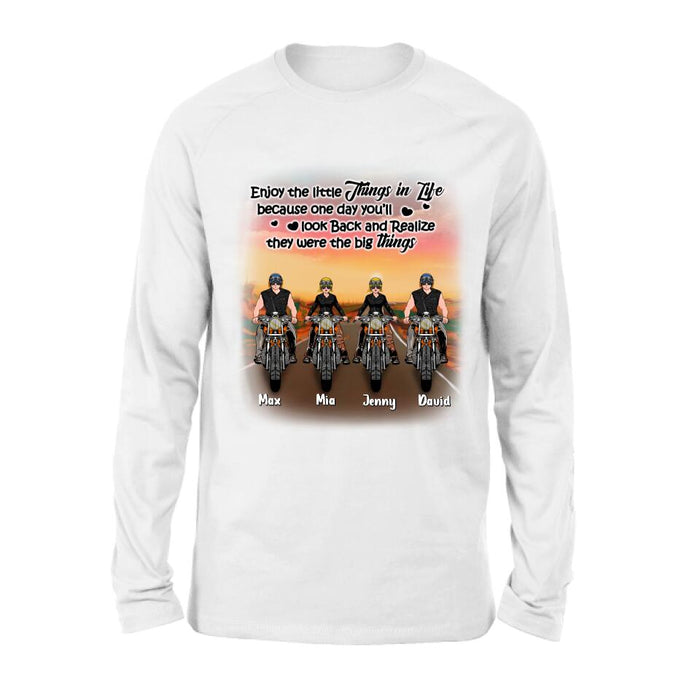 Custom Personalized Couple Motorcycle Shirt/ Pullover Hoodie - Gift Idea For Couple/ Friends - You  & Me We Got This