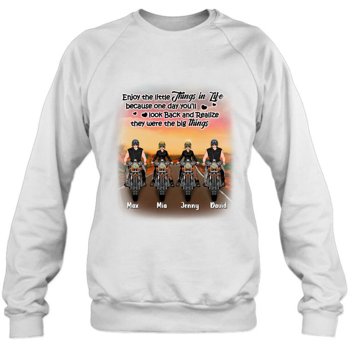 Custom Personalized Couple Motorcycle Shirt/ Pullover Hoodie - Gift Idea For Couple/ Friends - You  & Me We Got This