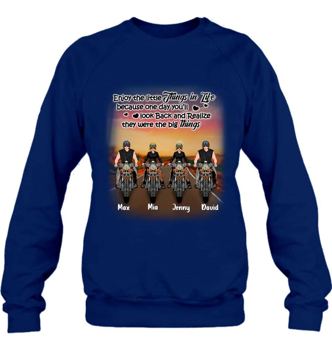 Custom Personalized Couple Motorcycle Shirt/ Pullover Hoodie - Gift Idea For Couple/ Friends - You  & Me We Got This