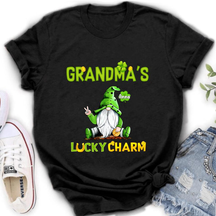 Custom Personalized Shirt/Hoodie/Sweatshirt - Gift for Grandmother - Grandma's Lucky Charms - Up to 6 Grandkids