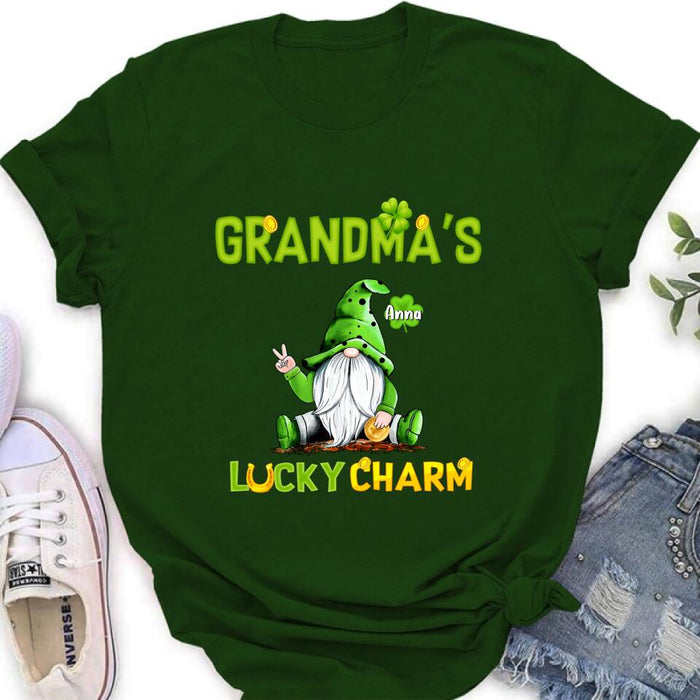 Custom Personalized Shirt/Hoodie/Sweatshirt - Gift for Grandmother - Grandma's Lucky Charms - Up to 6 Grandkids