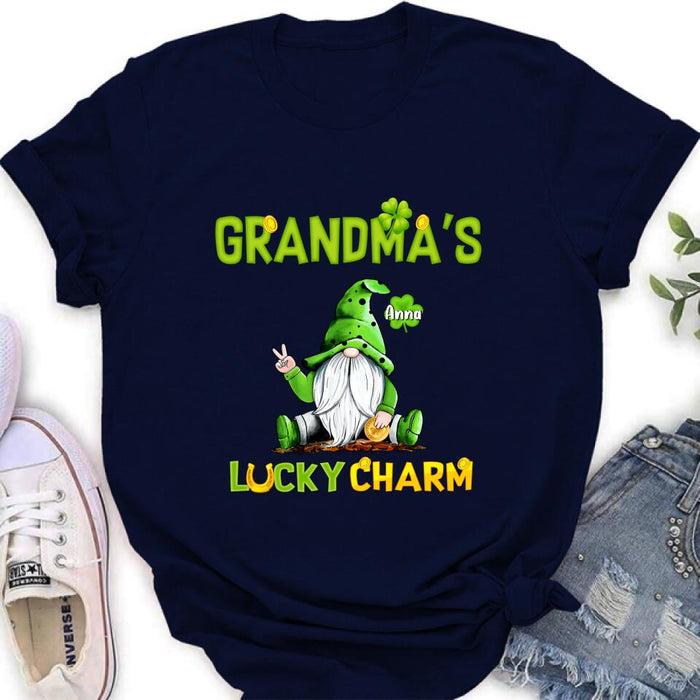 Custom Personalized Shirt/Hoodie/Sweatshirt - Gift for Grandmother - Grandma's Lucky Charms - Up to 6 Grandkids