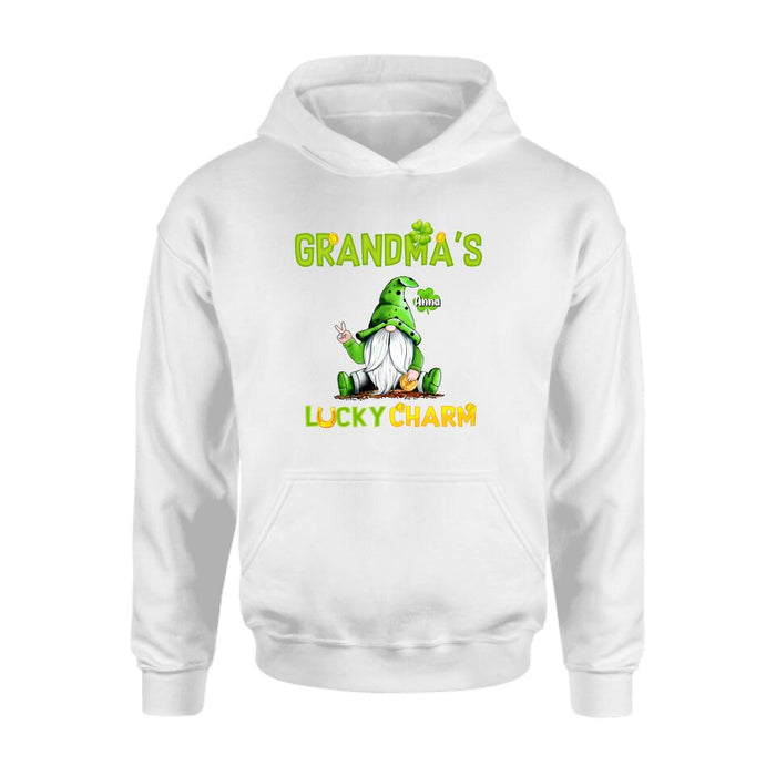 Custom Personalized Shirt/Hoodie/Sweatshirt - Gift for Grandmother - Grandma's Lucky Charms - Up to 6 Grandkids