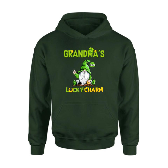 Custom Personalized Shirt/Hoodie/Sweatshirt - Gift for Grandmother - Grandma's Lucky Charms - Up to 6 Grandkids