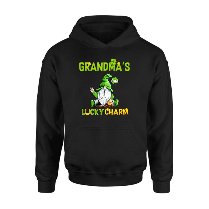 Custom Personalized Shirt/Hoodie/Sweatshirt - Gift for Grandmother - Grandma's Lucky Charms - Up to 6 Grandkids