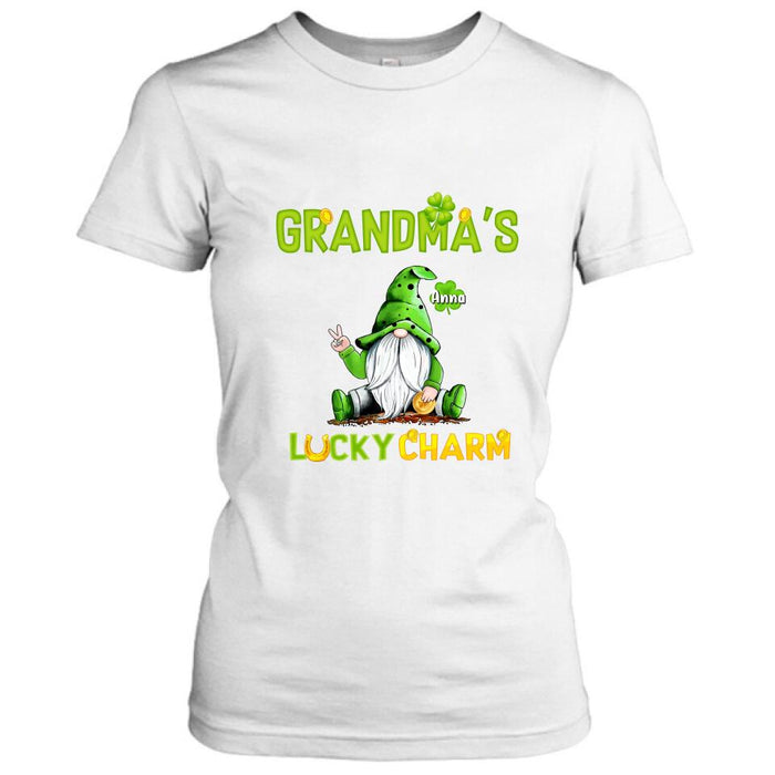 Custom Personalized Shirt/Hoodie/Sweatshirt - Gift for Grandmother - Grandma's Lucky Charms - Up to 6 Grandkids