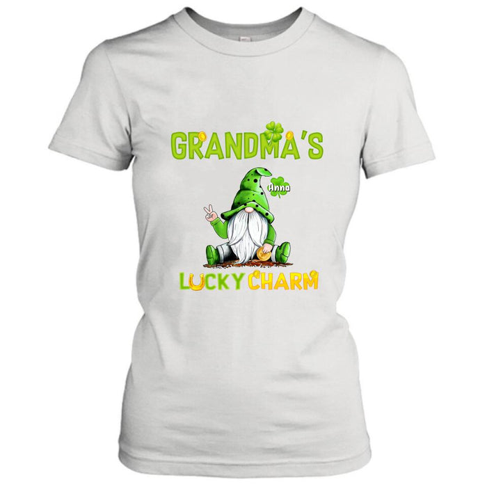 Custom Personalized Shirt/Hoodie/Sweatshirt - Gift for Grandmother - Grandma's Lucky Charms - Up to 6 Grandkids