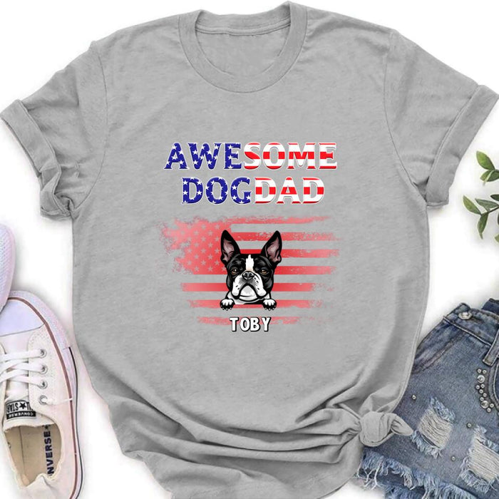 Custom Personalized Dog Dad Shirt/Hoodie - Gift Idea For Father's Day/Dog Lovers - Up To 6 Dogs - Awesome Dog Dad