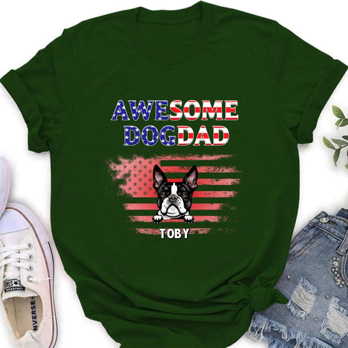 Custom Personalized Dog Dad Shirt/Hoodie - Gift Idea For Father's Day/Dog Lovers - Up To 6 Dogs - Awesome Dog Dad