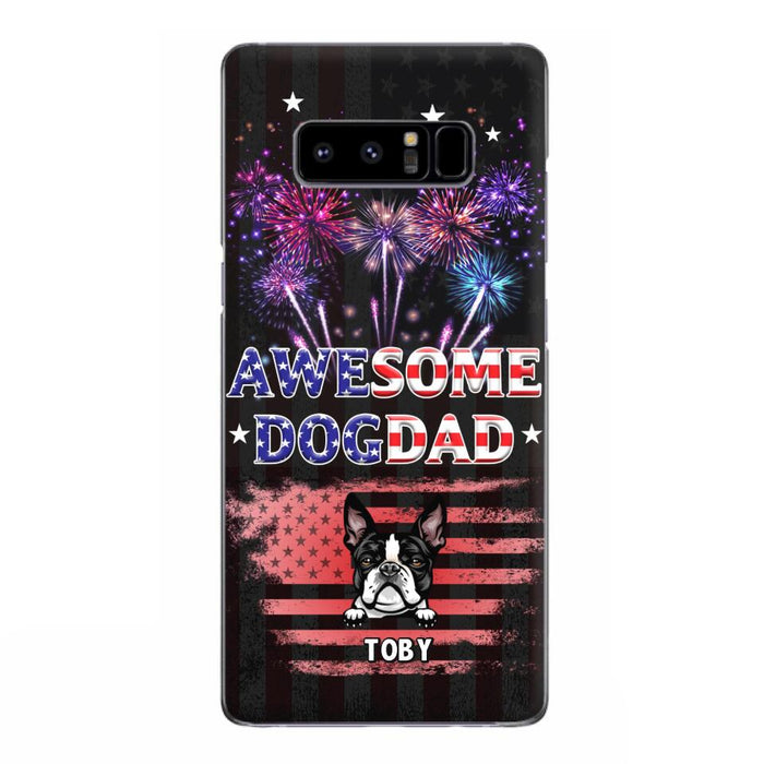 Custom Personalized Dog Dad Phone Case - Gift Idea For Father's Day/Dog Lovers - Up To 6 Dogs - Awesome Dog Dad - Cases For Iphone And Samsung