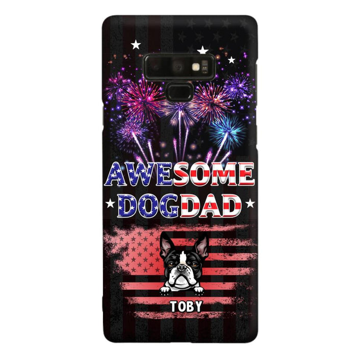 Custom Personalized Dog Dad Phone Case - Gift Idea For Father's Day/Dog Lovers - Up To 6 Dogs - Awesome Dog Dad - Cases For Iphone And Samsung