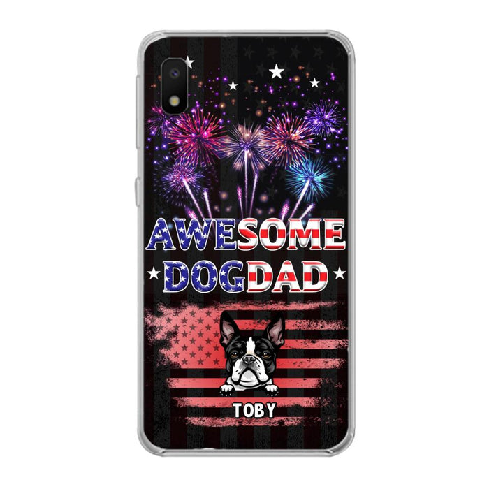 Custom Personalized Dog Dad Phone Case - Gift Idea For Father's Day/Dog Lovers - Up To 6 Dogs - Awesome Dog Dad - Cases For Iphone And Samsung