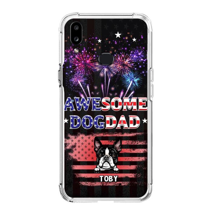 Custom Personalized Dog Dad Phone Case - Gift Idea For Father's Day/Dog Lovers - Up To 6 Dogs - Awesome Dog Dad - Cases For Iphone And Samsung