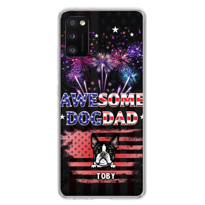 Custom Personalized Dog Dad Phone Case - Gift Idea For Father's Day/Dog Lovers - Up To 6 Dogs - Awesome Dog Dad - Cases For Iphone And Samsung